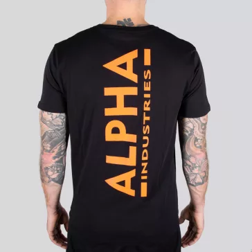 Backprint T Reflective Print - black/reflective orange