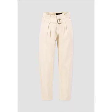 Paperbag Pant Woman - jet stream white
