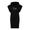 Hoody Dress Glitter Woman - black