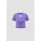 Knotted Crop T Woman - electric violet