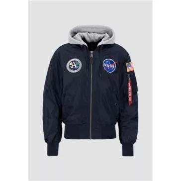 MA-1 Zip Hood Apollo - replica blue