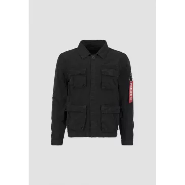 Ripstop Cargo Overshirt - black