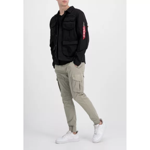 Ripstop Cargo Overshirt - black