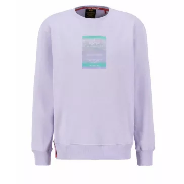 Rainbow Reflective Label Sweater - pale violet