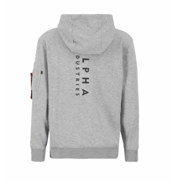 R Print Hoody - greyheather