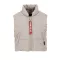 Puffer Vest Cropped Woman - vintage sand