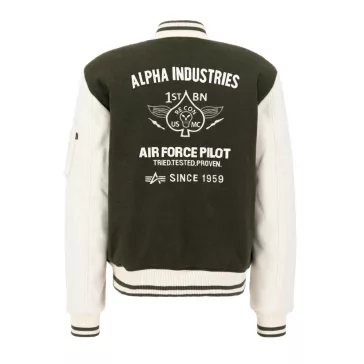 Varsity Air Force Jacket - dark olive