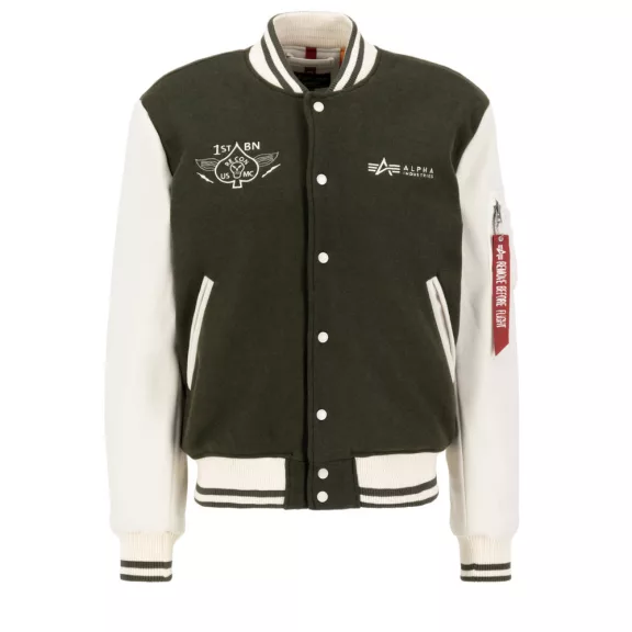 Varsity Air Force Jacket - dark olive