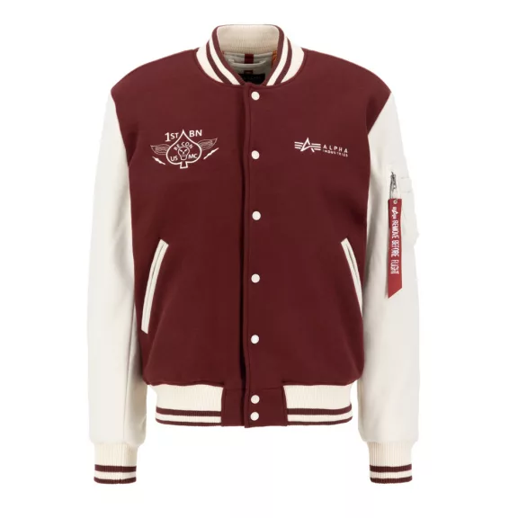 Varsity Air Force Jacket - burgundy
