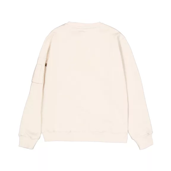 Alpha Reflective Print Sweater - vintage white