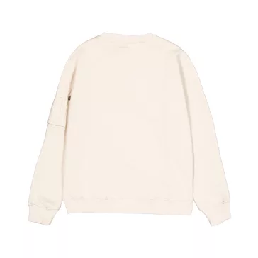 Alpha Reflective Print Sweater - vintage white