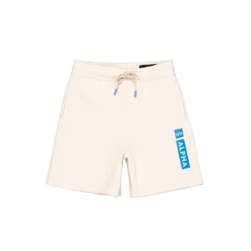 Alpha Puff Print Short - vintage white