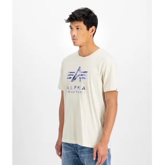 Camo Logo Puff Print BP T - vintage white
