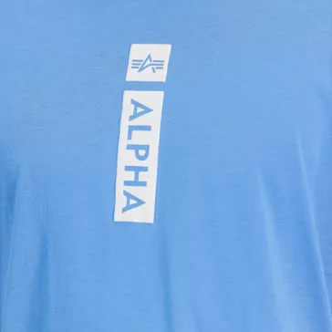 Alpha Puff Print T-Shirt - mediteranian blue