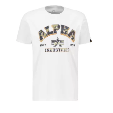 College Camo T - white