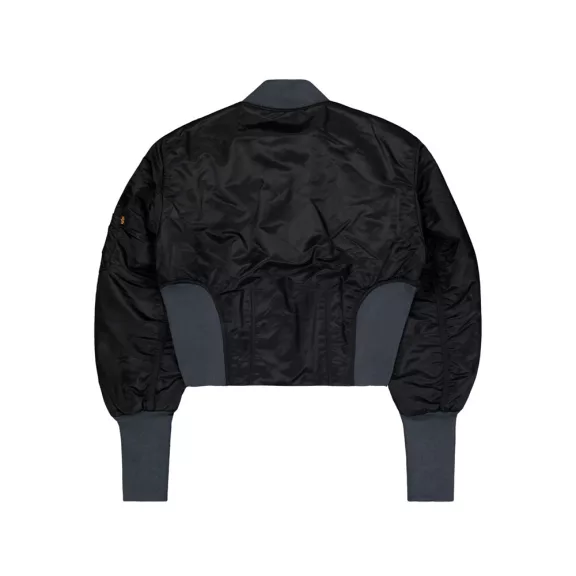 Waisted MA-1 Bomber Jacket Women - black
