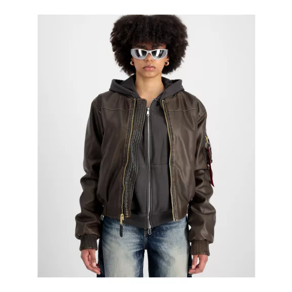 MA-1 FL Vintage Wmn - vintage brown