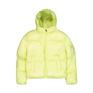 Cloud Puffer Bomber Winter Jacket Women - arctic lime