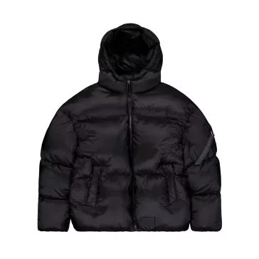 Cloud Puffer Bomber Winter Jacket - black