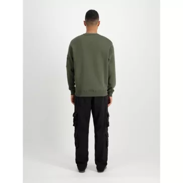 Satin Logo Sweater - dark olive