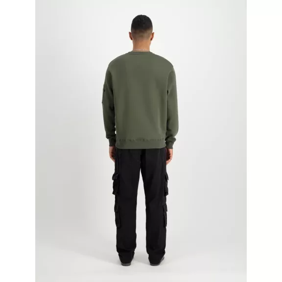 Satin Logo Sweater - dark olive