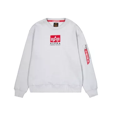 Satin Logo Sweater - pastel grey