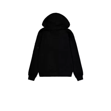 Camo Panel Hoodie - black