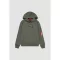 Camo Panel Hoodie - dark olive