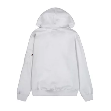 Metal Plate Hoodie - pastel grey