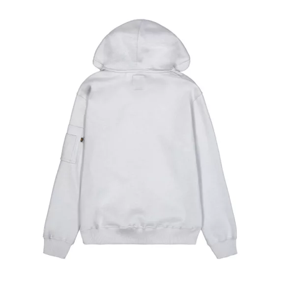 Metal Plate Hoodie - pastel grey