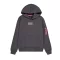 Metal Plate Hoodie - vintage grey