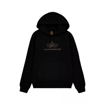 Basic Big Logo TPU Hoodie - black/shiny gold