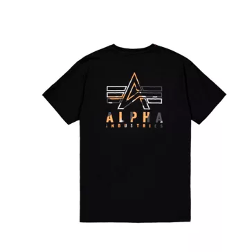 Camo Logo Puff Print BP T - black