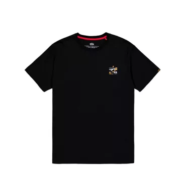 Camo Logo Puff Print BP T - black