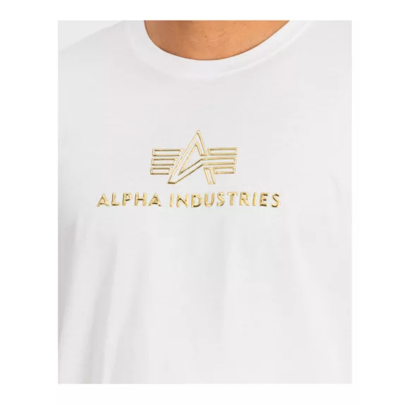 Basic Mid Logo TPU T-Shirt - white/gold