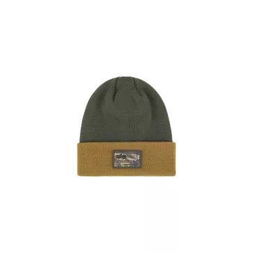 Crew C Label Beanie - dark olive