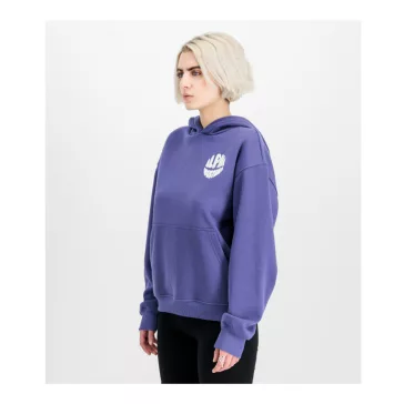 Logo Back Print Hoodie Women - night purple