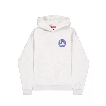 Logo Back Print Hoodie Women - pastel grey melange