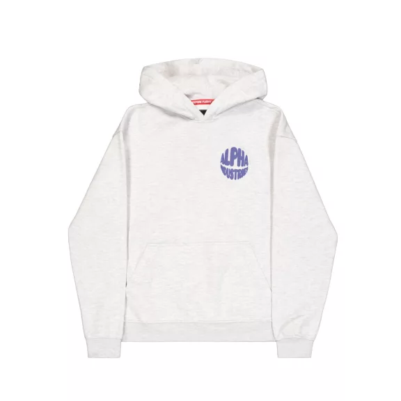 Logo Back Print Hoodie Women - pastel grey melange