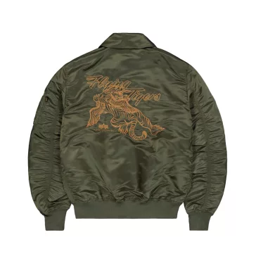 Flying Tigers CWU Bomber Jacket - dark olive