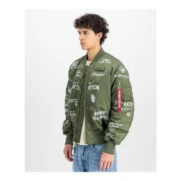 MA-1 Peace Bomber Jacket - sage green