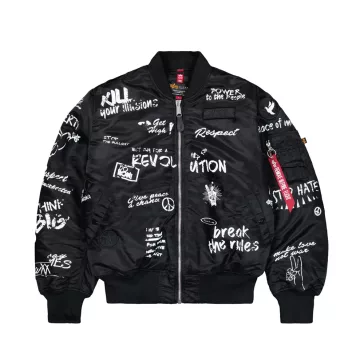 MA-1 Peace Bomber Jacket - black