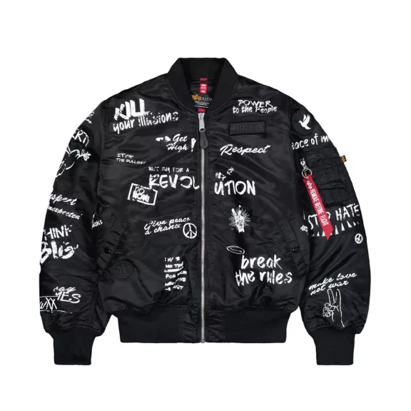 MA-1 Peace Bomber Jacket - black