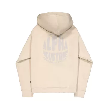 Logo Back Print Hoodie - organic beige