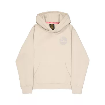 Logo Back Print Hoodie - organic beige
