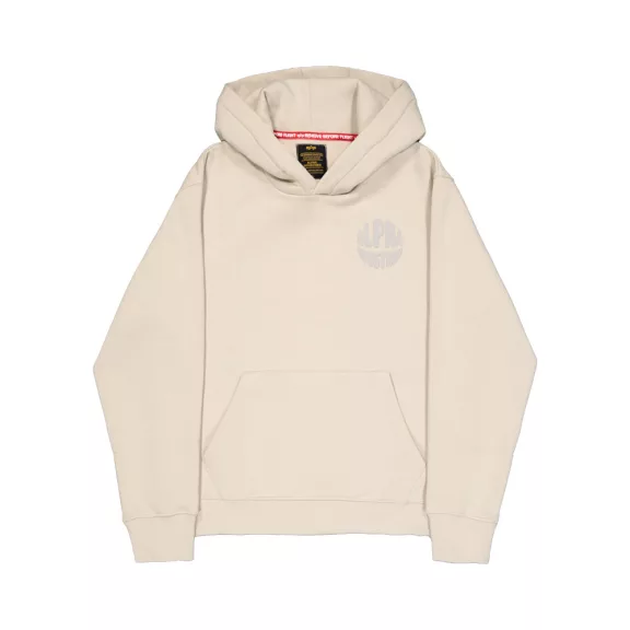 Logo Back Print Hoodie - organic beige