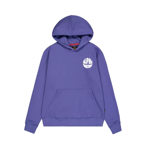Logo Back Print Hoodie - night purple