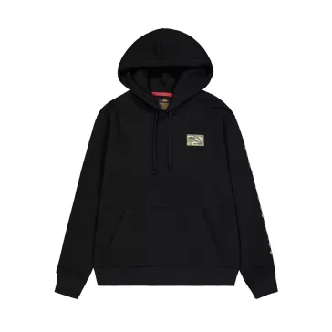 Camo Sleeve Hoodie - black
