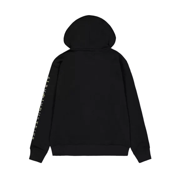 Camo Sleeve Hoodie - black
