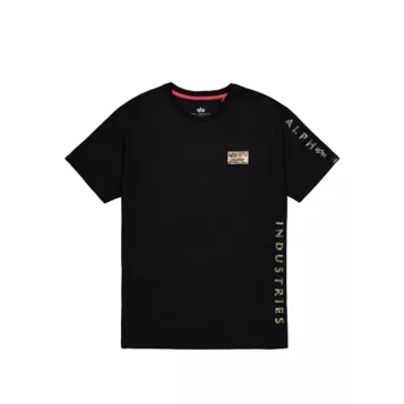 Camo Sleeve T-Shirt - black